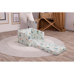 DELSIT Toddler Chair & Kids Sofa - Flip Open Foam Single Sofa - Skater Bear
