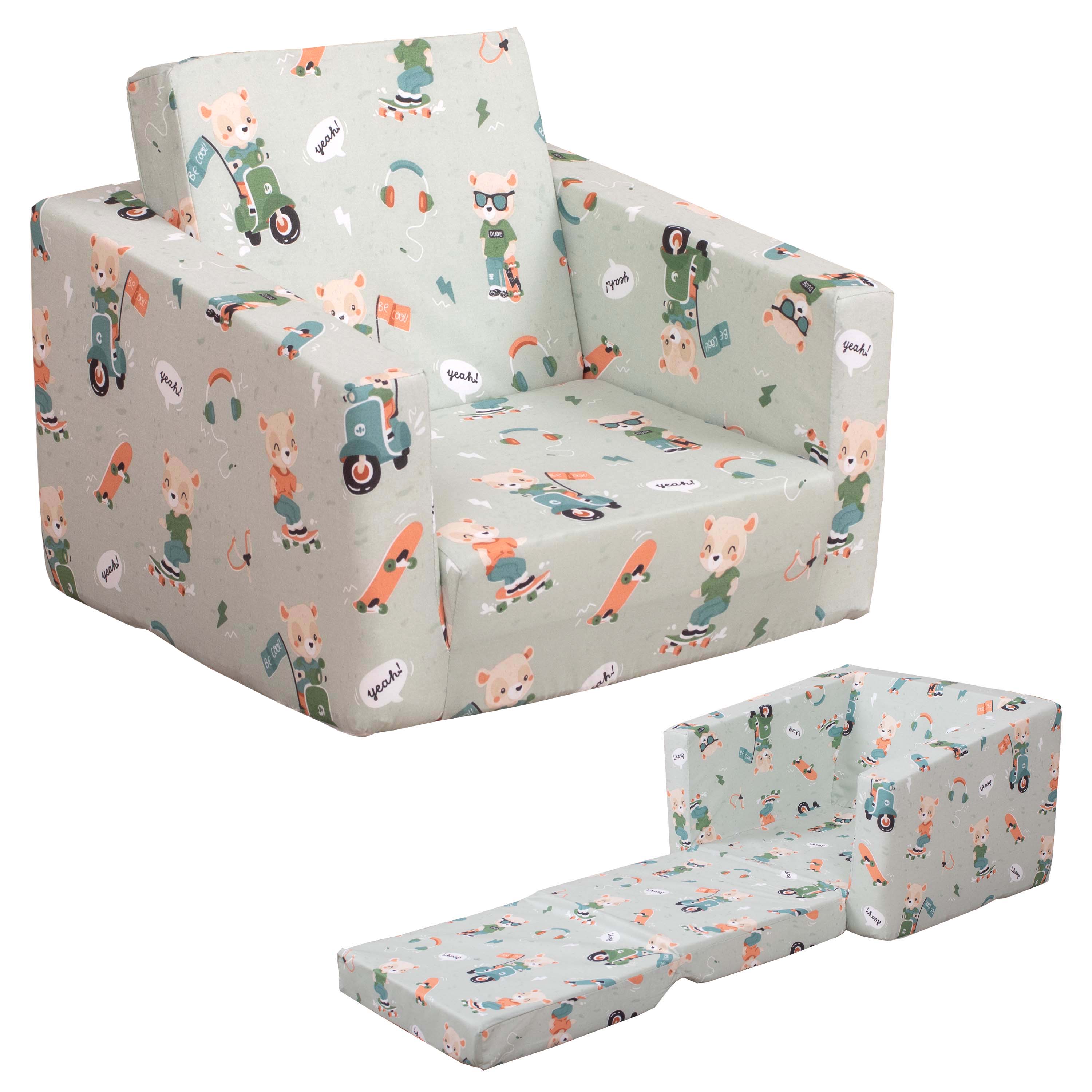 Skater Bear Delsit Toddler Chair & Kids Sofa