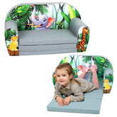 DELSIT Toddler Couch & Kids Sofa - Flip Open Double Sofa - Adorable Elephant