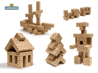 Cardblocks Construction Blocks Set - Biuld, Create, Paint.
