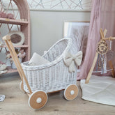 Rattan Baby Doll Stroller