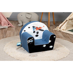 DELSIT Toddler Chair & Kids Armchair - Midnight Plane