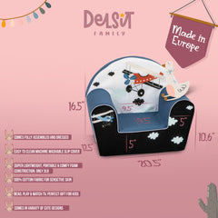 DELSIT Toddler Chair & Kids Armchair - Midnight Plane