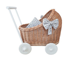 DelSit Family Wiklibox Wicker Doll Stroller