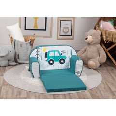 DELSIT Toddler Couch & Kids Sofa - Flip Open Double Sofa - Off Road Explorer