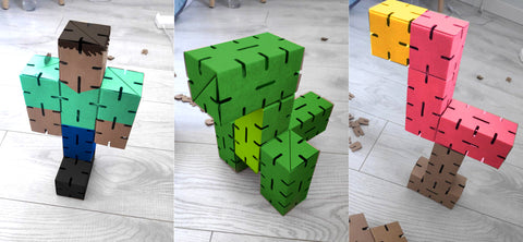 Cardblocks Construction Blocks Set - Biuld, Create, Paint.