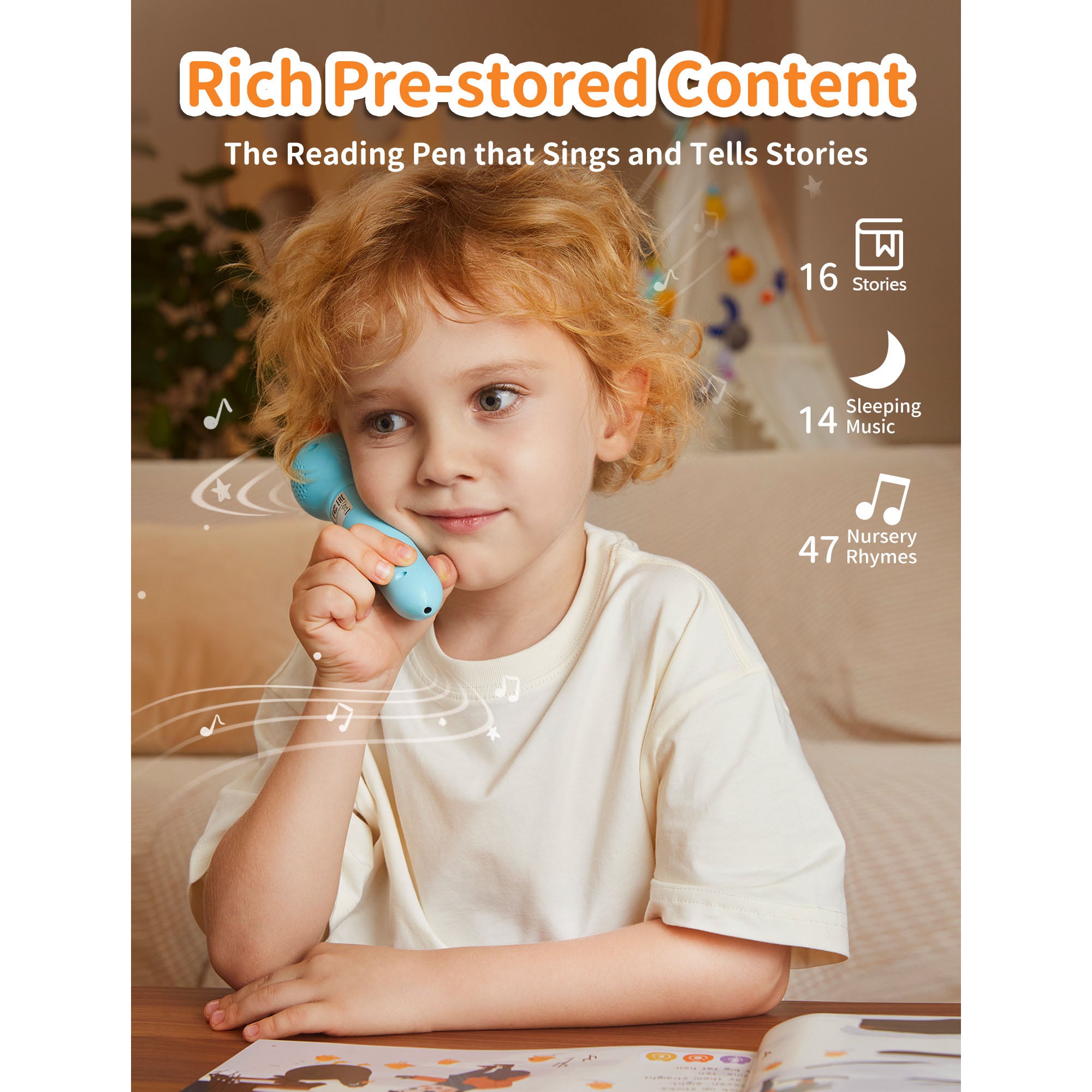 Alilo D3C Early Educational Talking Pen - Learn to Read, Interactive Books, 100 ABC Flashcards & More