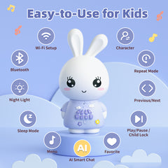 Alilo F6S AI Bunny - AI Chat Buddy, Music, Stories, White Noise & More