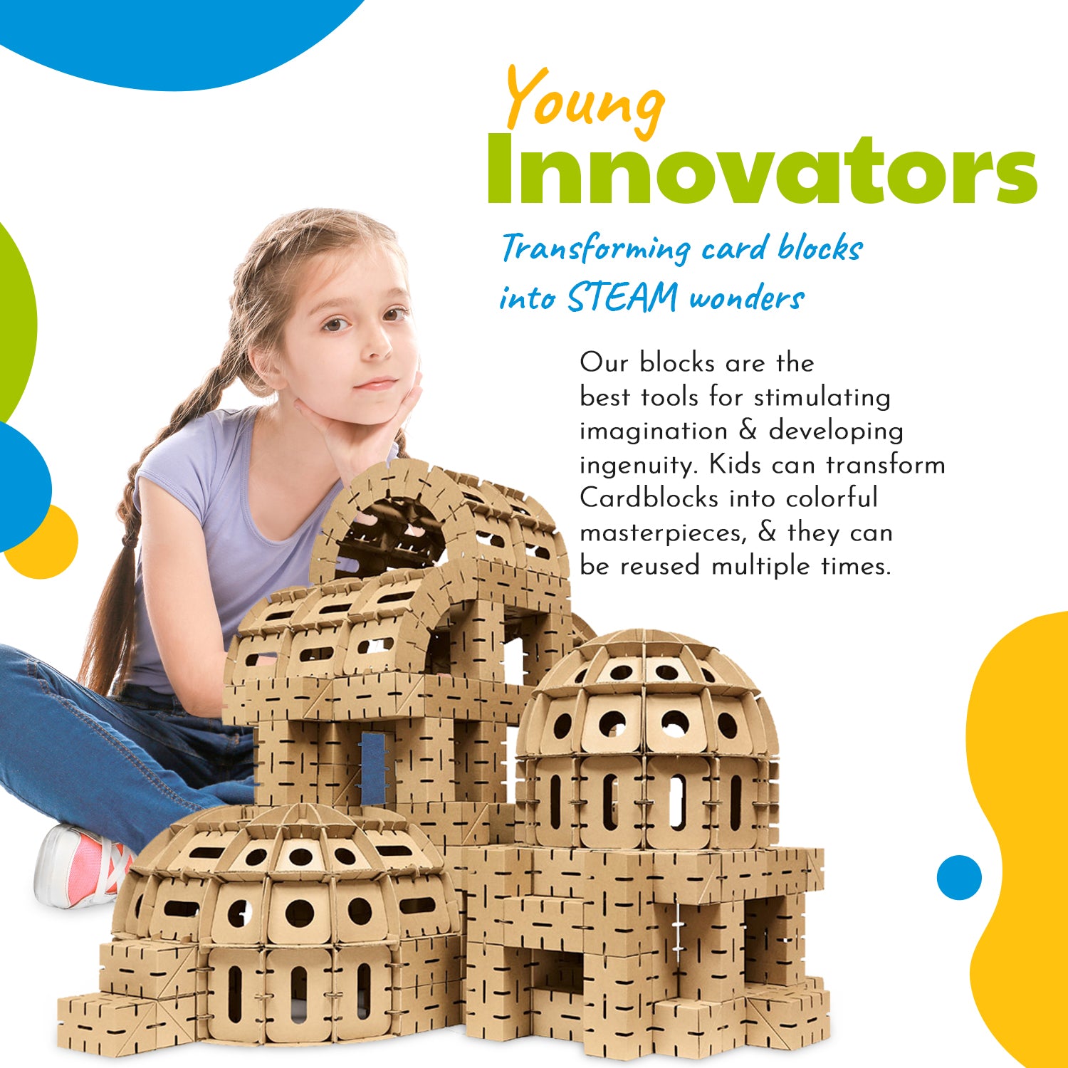 Cardblocks Dome Set - Constructive Blocks for Self-Assembly - Delsit Family