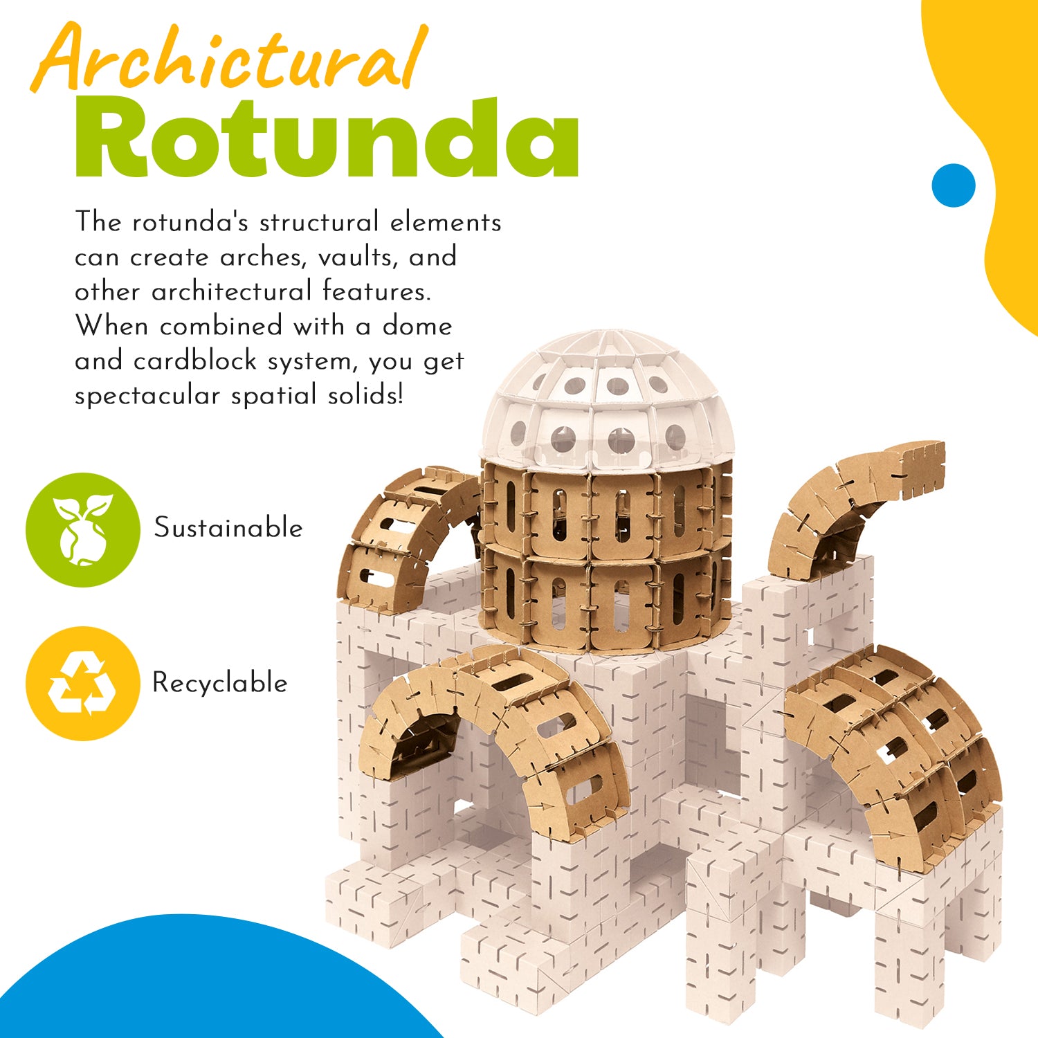 Cardblocks Rotunda Set - Constructive Blocks for Self-Assembly