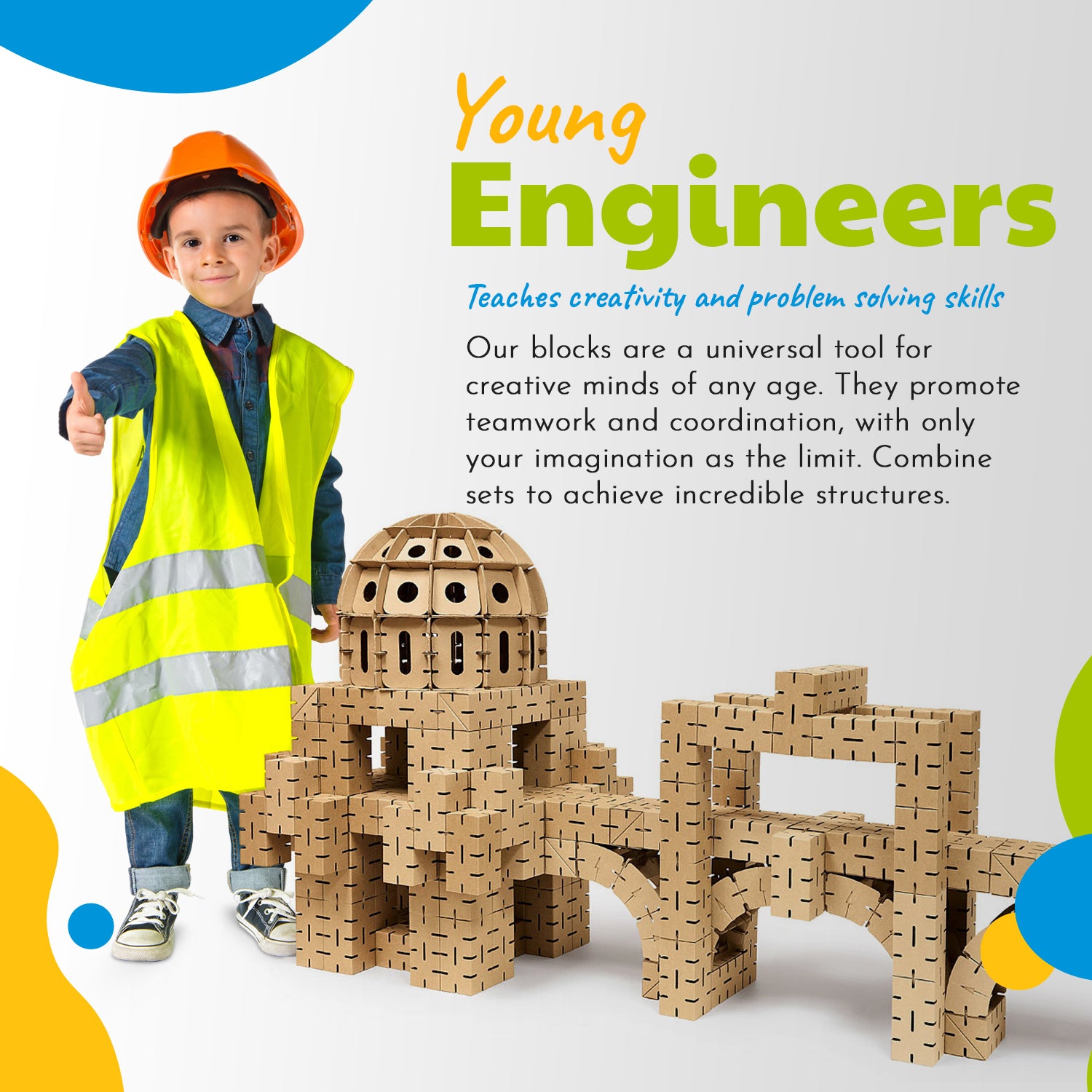 Cardblocks Rotunda Set - Constructive Blocks for Self-Assembly - Delsit ...