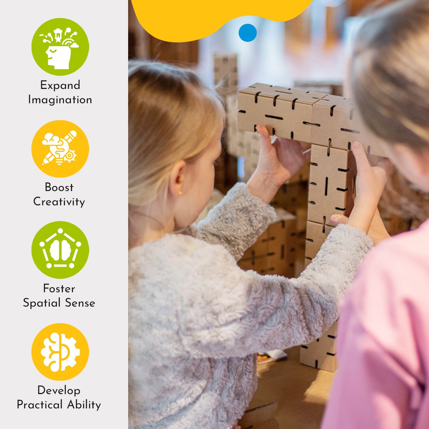 Cardblocks Rotunda Set - Constructive Blocks for Self-Assembly - Delsit ...