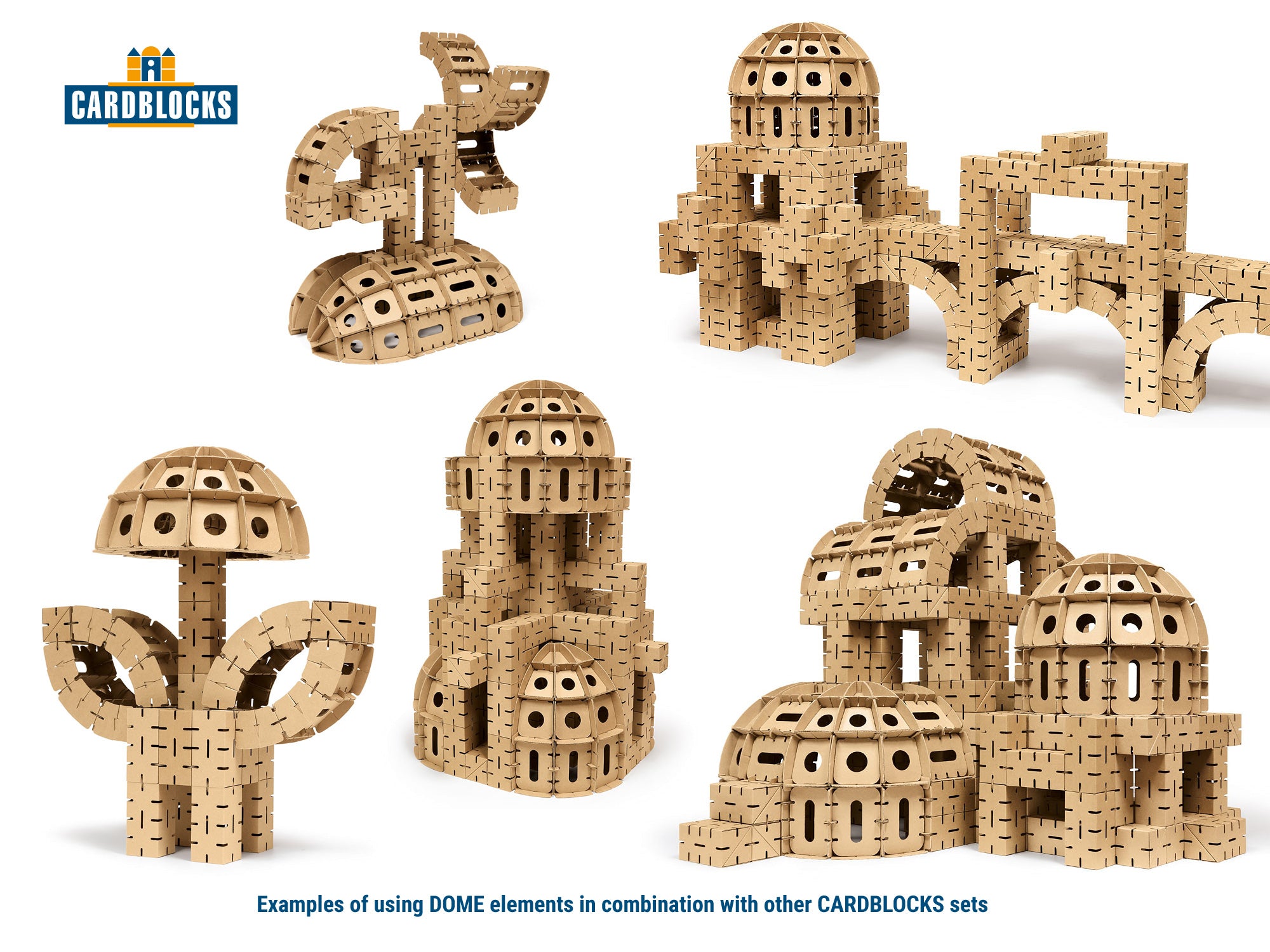 Cardblocks Dome Set - Constructive Blocks for Self-Assembly - Delsit Family