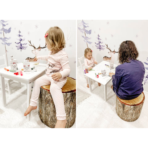 Delsit Woody Pouffe - Outdoor-Indoor Pouf, Looks Like A Tree Trunk