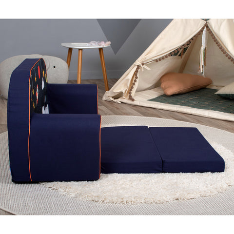 DELSIT Toddler Couch & Kids Sofa - Flip Open Double Sofa - Cosmos