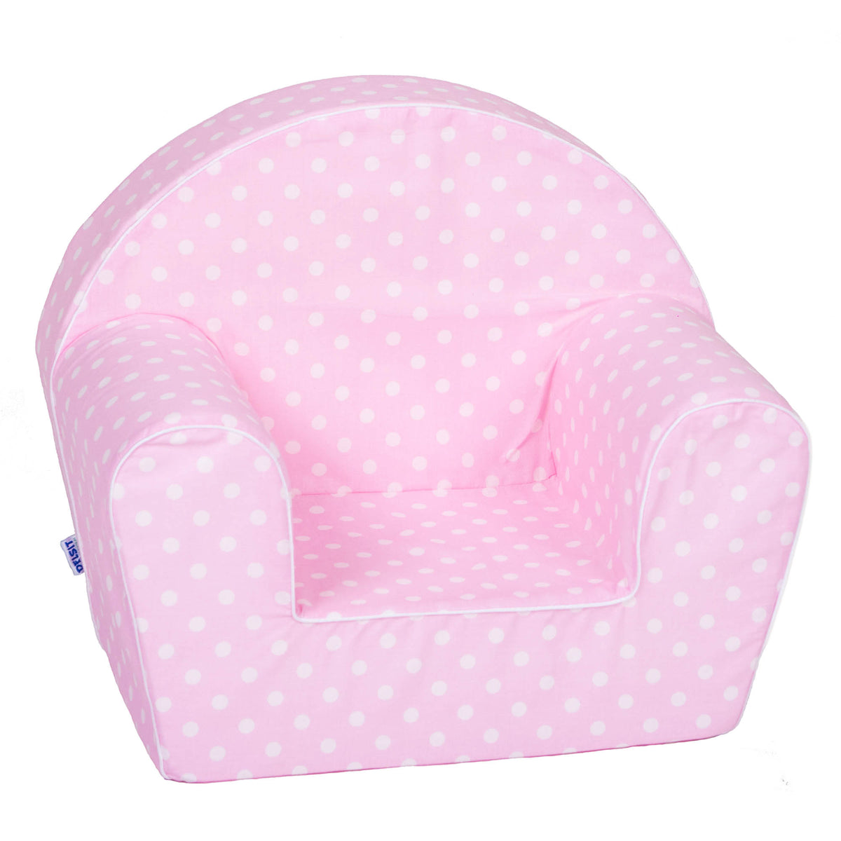 DELSIT Toddler Chair & Kids Armchair - Baby Pink With Dots