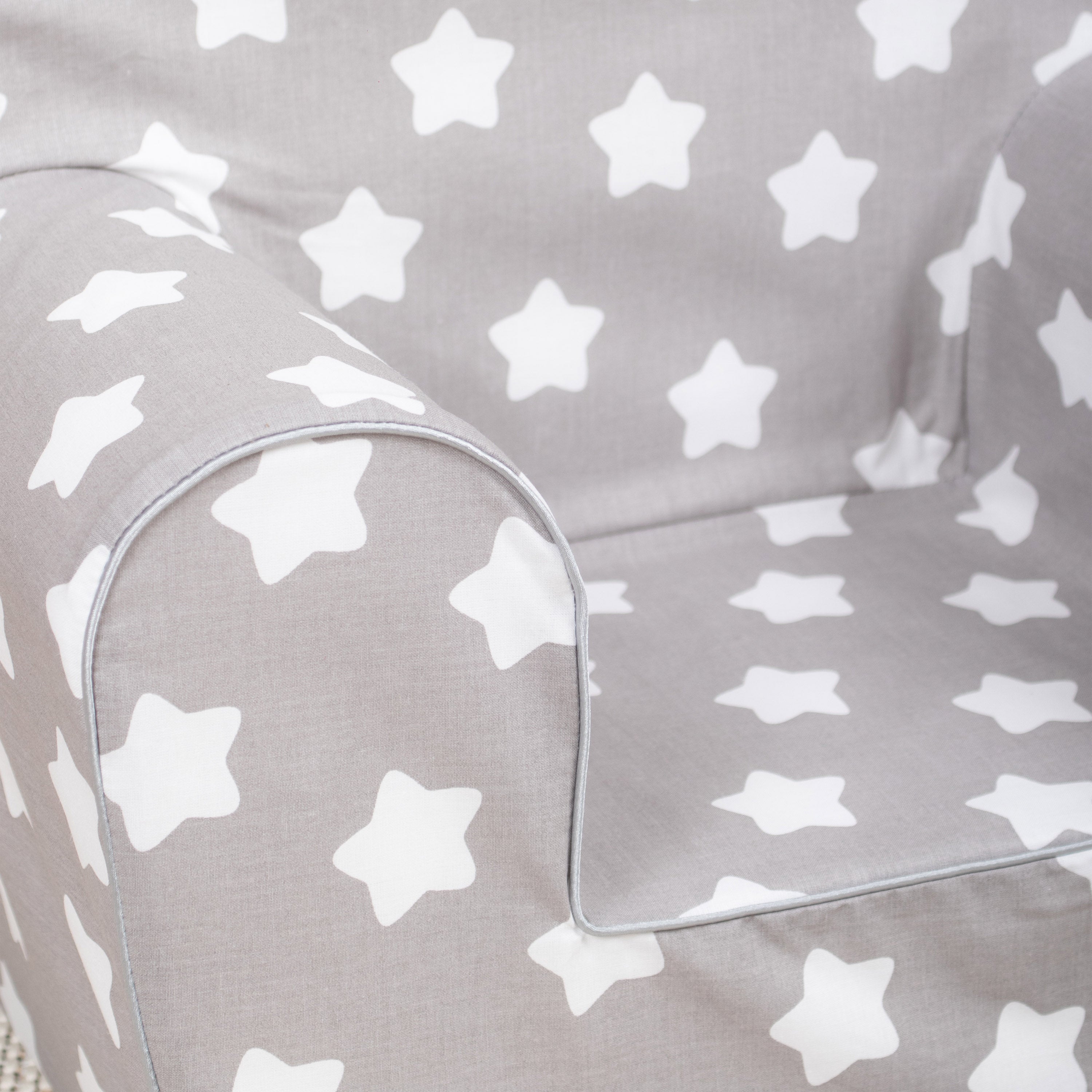 DELSIT Toddler Chair & Kids Armchair - Gray With Stars