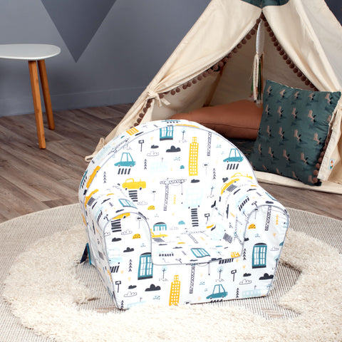 DELSIT Toddler Chair & Kids Armchair - Busy Street