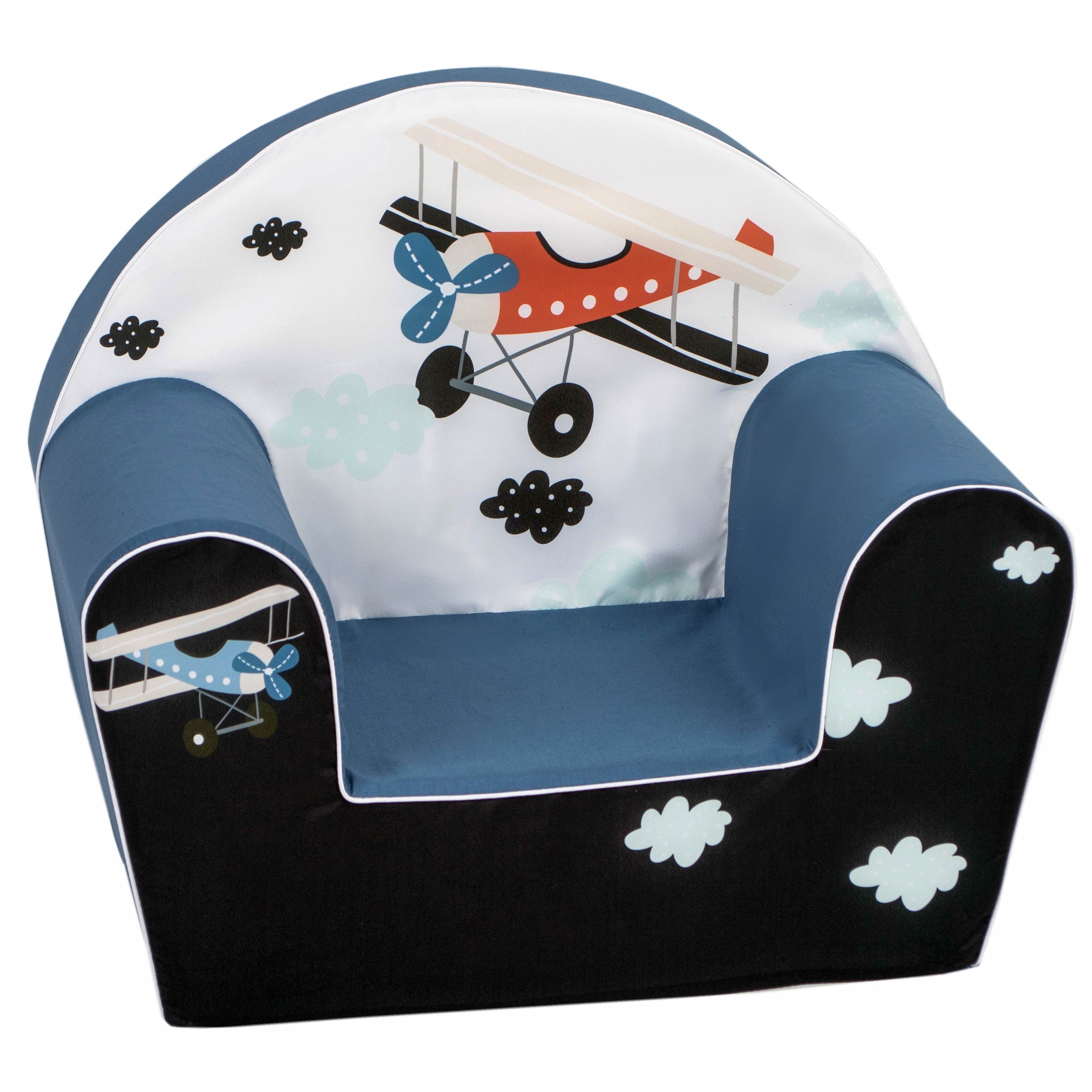 DELSIT Toddler Chair & Kids Armchair - Midnight Plane