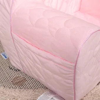 DELSIT Toddler Chair & Kids Armchair - Quilted Hearts Pink