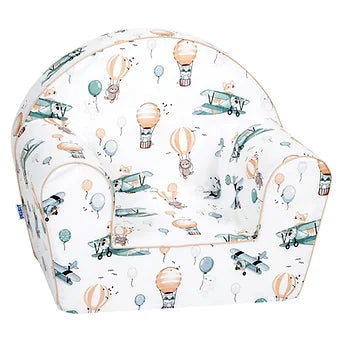 DELSIT Toddler Chair & Kids Armchair - Hot Air Balloons